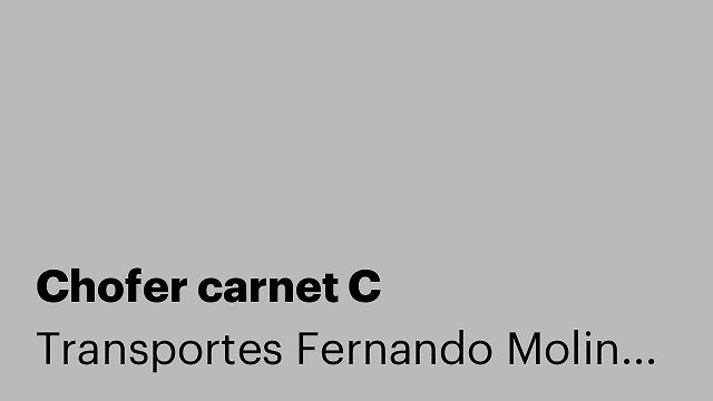 Chofer carnet C
