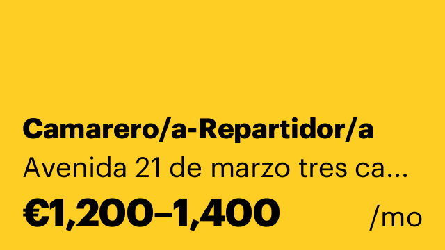 Camarero/a-Repartidor/a