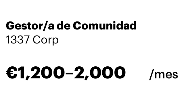 Gestor/a de Comunidad