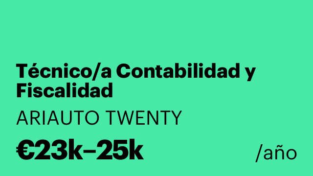 Técnico/a Contabilidad y Fiscalidad