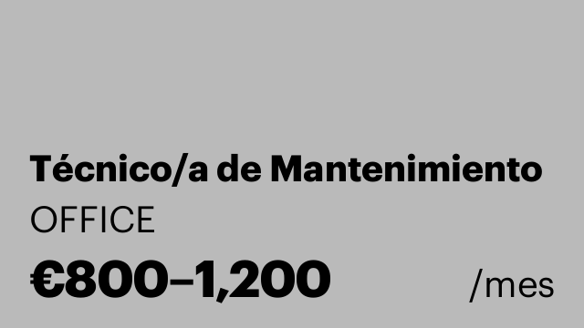 Técnico/a de Mantenimiento