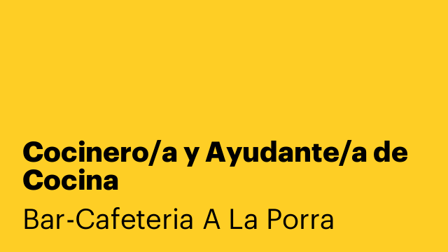 Cocinero/a y Ayudante/a de Cocina