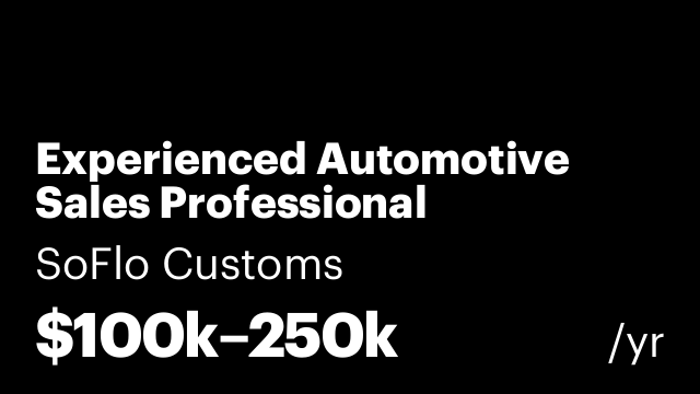 Experienced Automotive Sales Professional