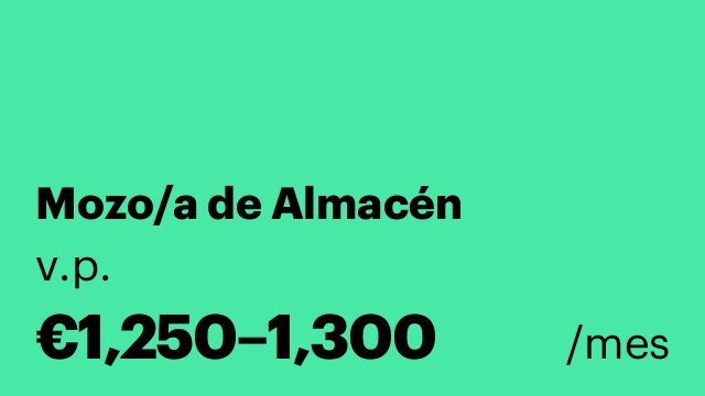 Mozo/a de Almacén