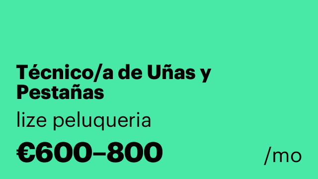 Técnico/a de Uñas y Pestañas