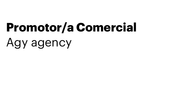 Promotor/a Comercial