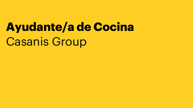 Ayudante/a de Cocina