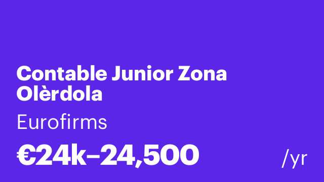 Contable Junior Zona Olèrdola