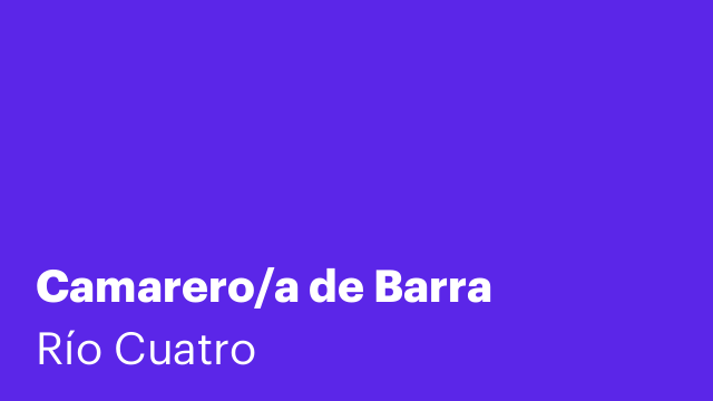 Camarero/a de Barra