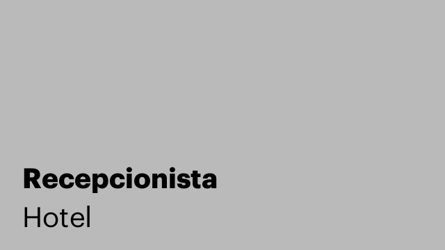 Recepcionista
