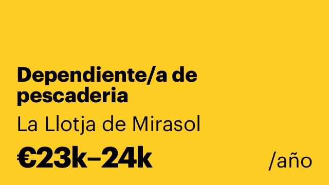 Dependiente/a de pescaderia