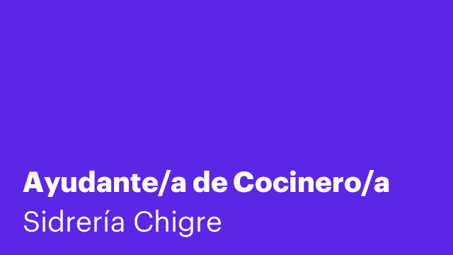 Ayudante/a de Cocinero/a