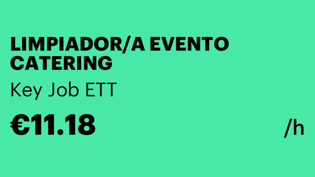 LIMPIADOR/A EVENTO CATERING