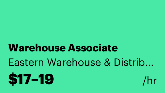 Warehouse Associate