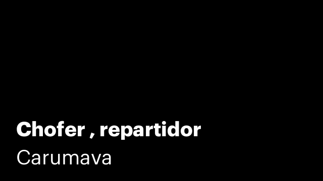 Chofer , repartidor