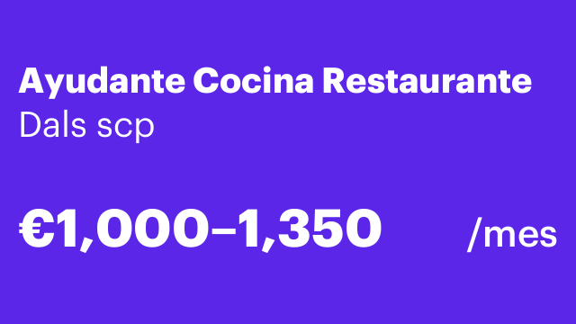 Ayudante Cocina Restaurante