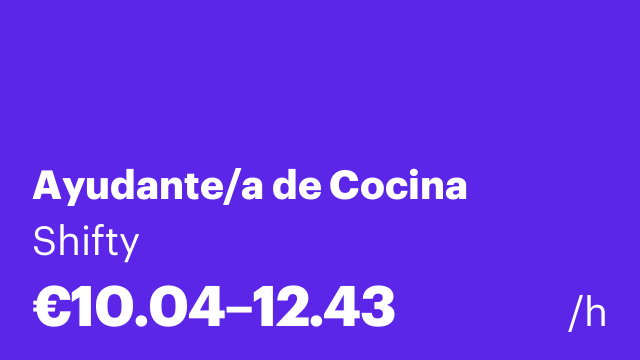 Ayudante/a de Cocina