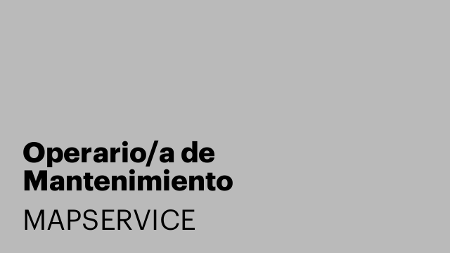 Operario/a de Mantenimiento