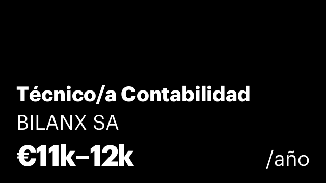 Técnico/a Contabilidad