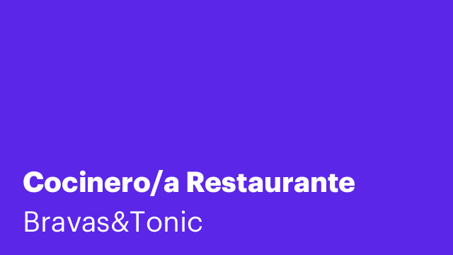 Cocinero/a Restaurante