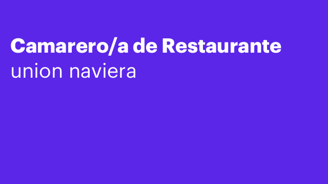 Camarero/a de Restaurante
