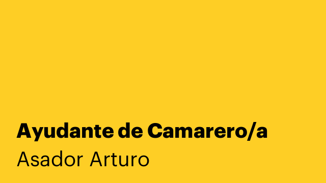 Ayudante de Camarero/a