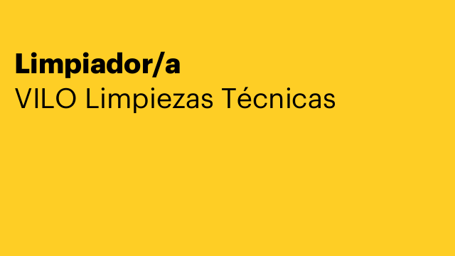 Limpiador/a