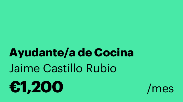 Ayudante/a de Cocina