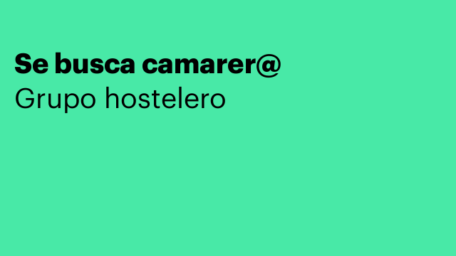 Se busca camarer@
