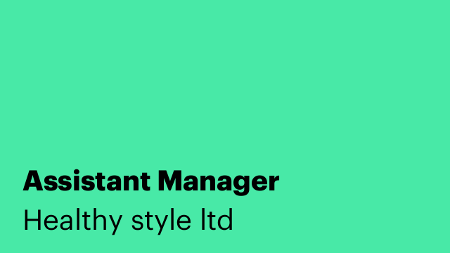 Assistant Manager