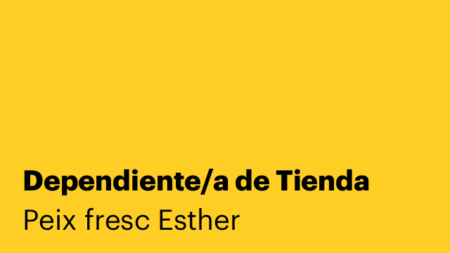 Dependiente/a de Tienda