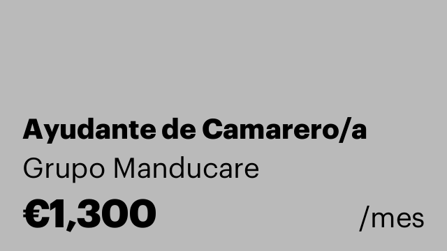 Ayudante de Camarero/a