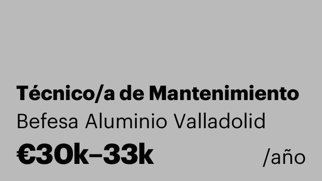 Técnico/a de Mantenimiento