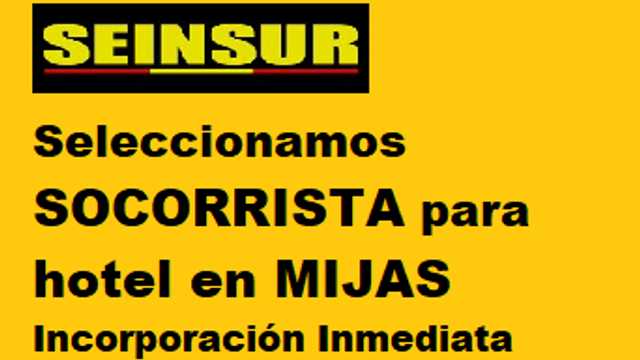 SOCORRISTA (HOTEL EN MIJAS)