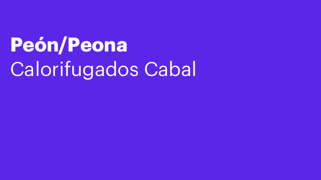 Peón/Peona