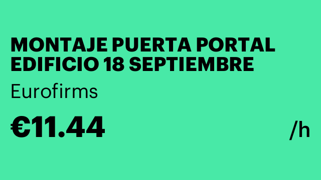 MONTAJE PUERTA PORTAL EDIFICIO 18 SEPTIEMBRE