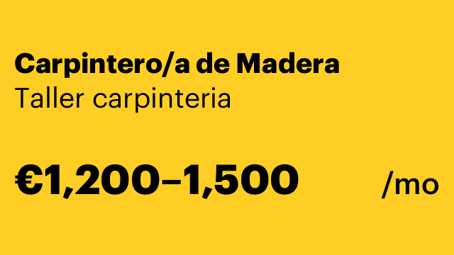 Carpintero/a de Madera