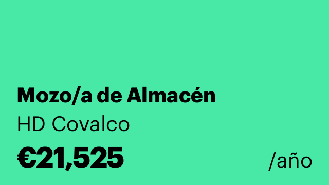 Mozo/a de Almacén