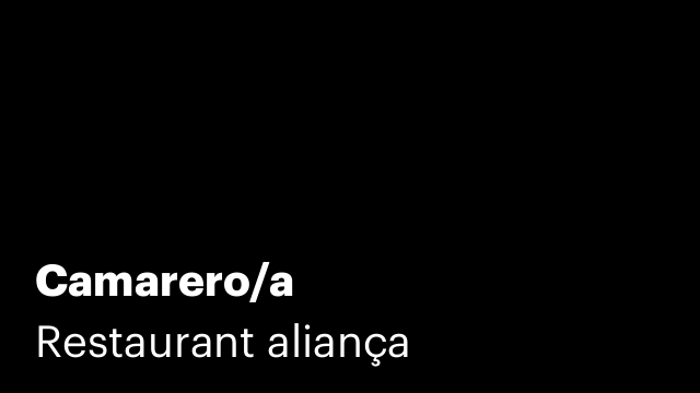 Camarero/a