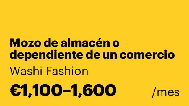 Mozo de almacén o dependiente de un comercio al por mayor
