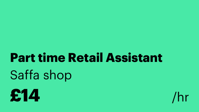Part time Retail Assistant