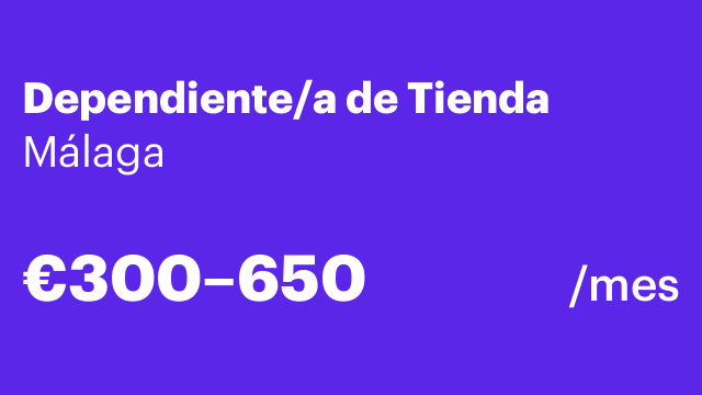 Dependiente/a de Tienda