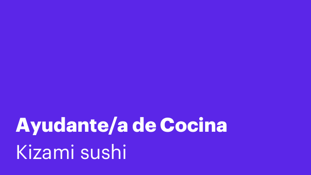 Ayudante/a de Cocina