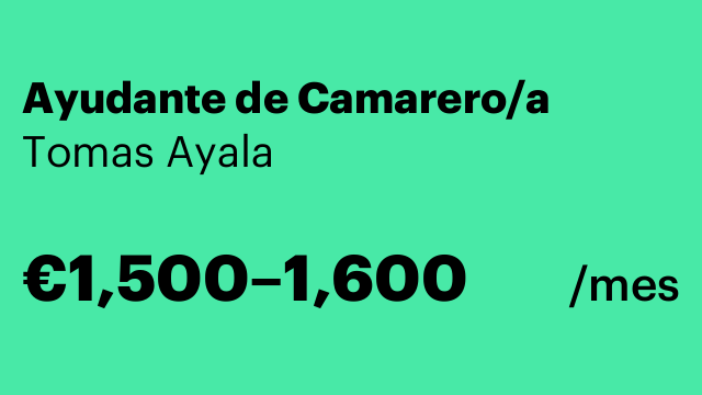 Ayudante de Camarero/a