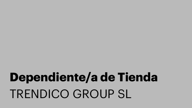 Dependiente/a de Tienda