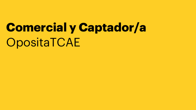 Comercial y Captador/a