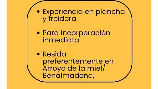 Ayudante/a de Cocinero/a