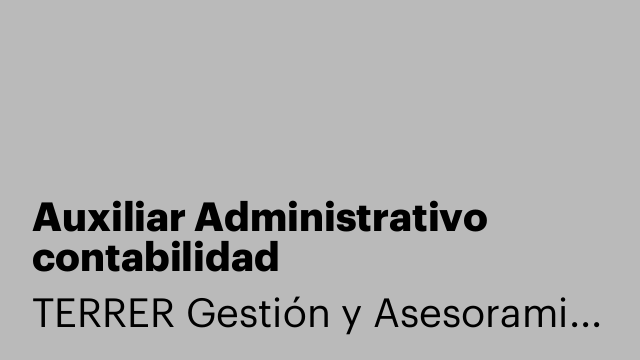 Auxiliar Administrativo contabilidad