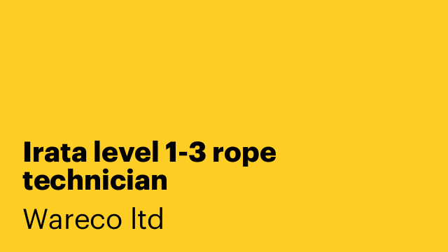Irata level 1-3 rope technician