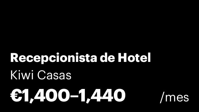 Recepcionista de Hotel